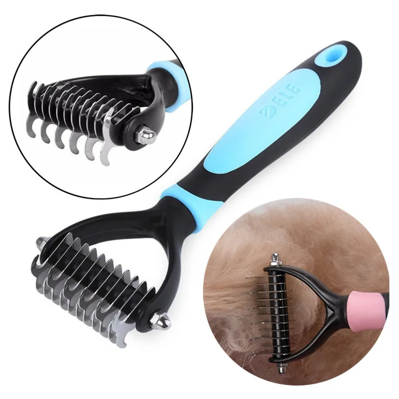 Pet Hair Fur Knot Comb Shedding Trimmer Pet Dog Cat Hair Grooming Comb
