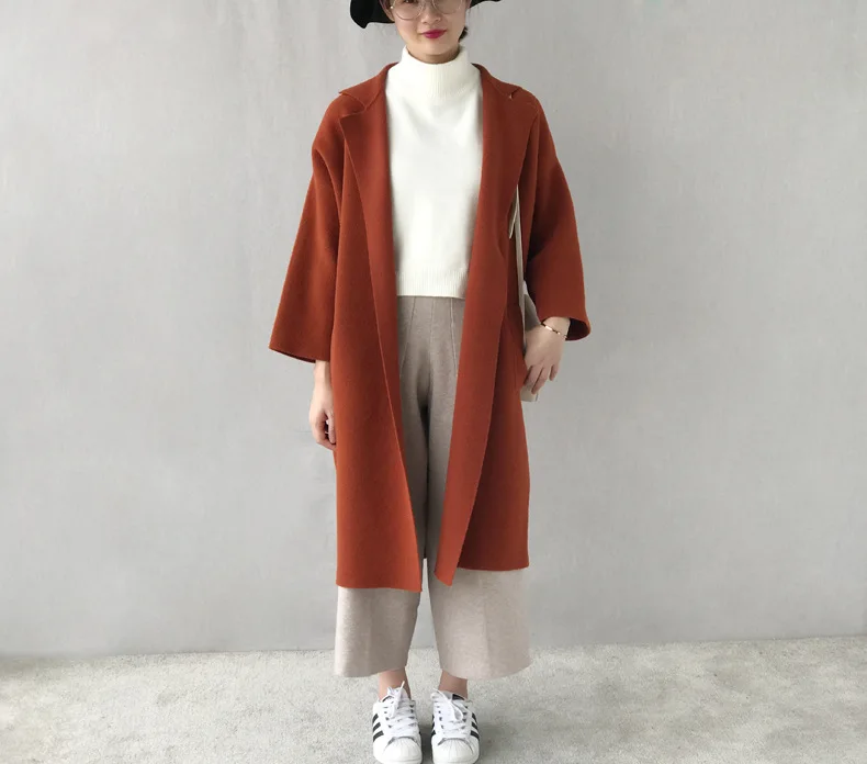 SEDUTMO Winter Cashmere Long Jacket Women Oversize Coat Boyfriend Streetwear Harajuku Vintage Jackets Winter Outerwear ED400