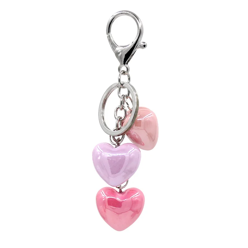 

VONNOR Jewelry Keychain Acrylic Heart Pendant Mixed color Key Chain Car Women Handbag Accessories keychains Dropshipping