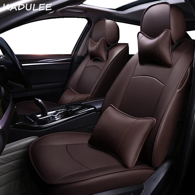 KADULEE custom real leather car seat cover For vw golf 4 5 6 VOLKSWAGEN polo 6r 9n passat b5 b6 b7 b8 Touareg Tiguan car seats