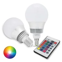 RGB E27 E14 10 Вт RGB светодиодный светильник 110 В 220 в 230 В пульт дистанционного управления 16 изменение цвета светодиодный светильник