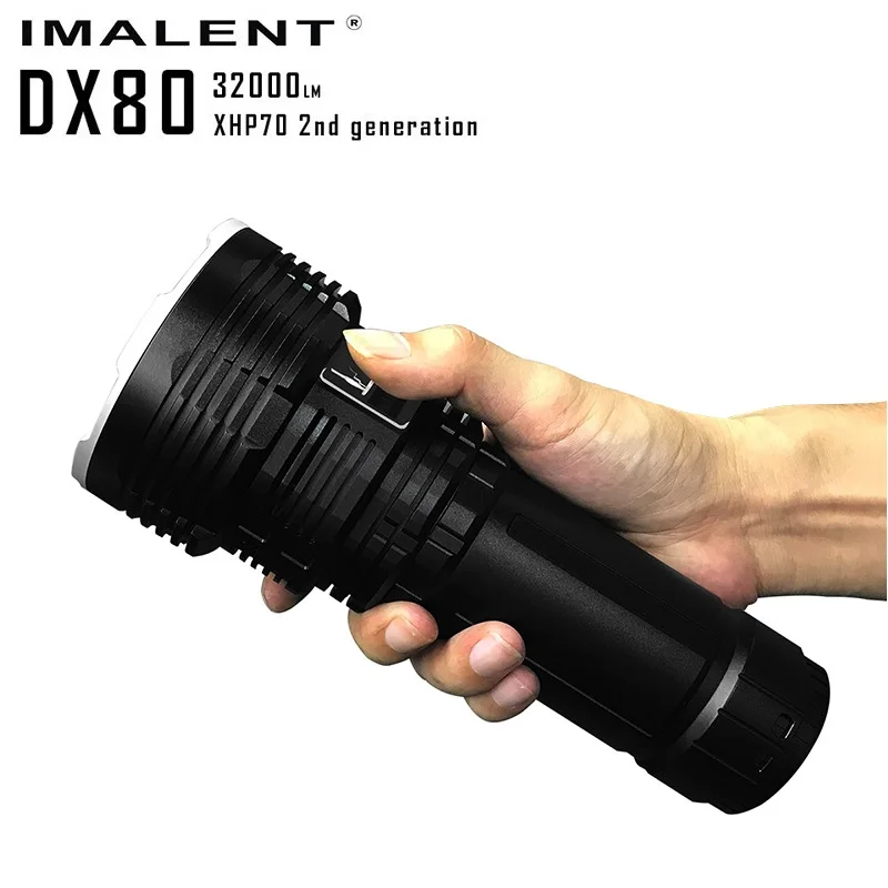 IMALENT DX80 Cree XHP70 LED Flashlight 32000 Lumens 806 Meters USB Charging Interface Torch Flashlight for Search