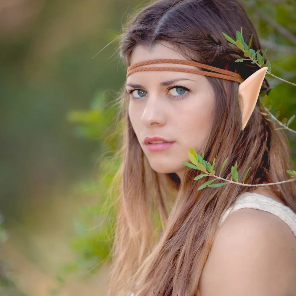 Mysterious Angel Elf Ears Halloween Costume Props – Latex Prosthetic False Ears for Cosplay Accessories and Party Supplies image 3