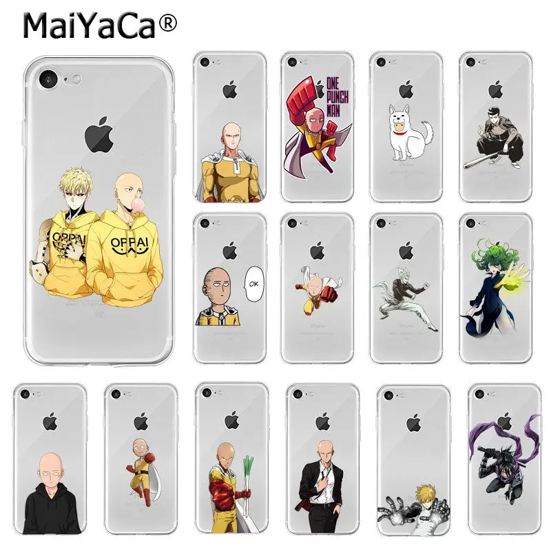 

MaiYaCa ONE PUNCH MAN Saitama Genos TPU Soft Phone Accessories Phone Case for iPhone 5 5Sx 6 7 7plus 8 8Plus X XS MAX XR
