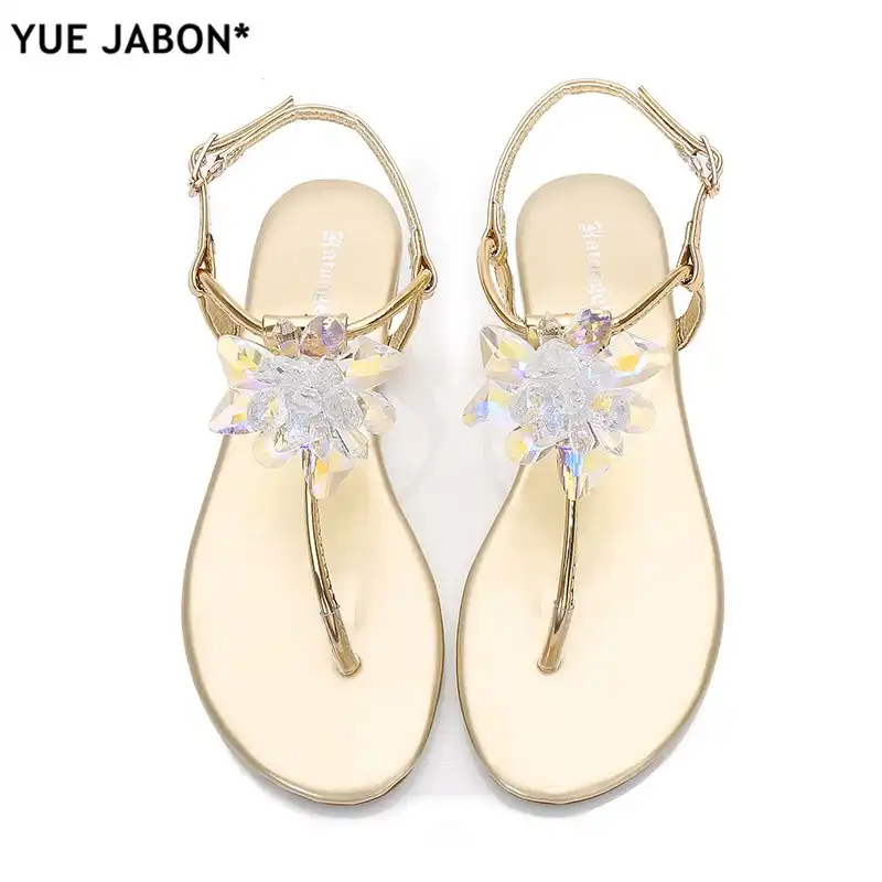 crystal flip flop sandals