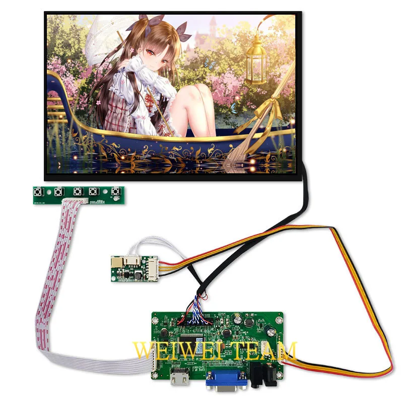10.1" Inch 2K LCD Panel 2560x1600 Display Screen VGA HDMI Controller Board LVDS- EDP(4 Lanes) 51 Pins Earphone For DIY Project