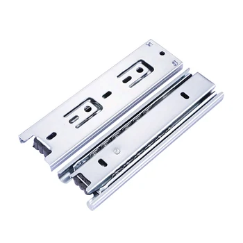 

Newest 6inch Mute Steel Damping Buffer Three Section Drawer Slide Solid Stell Ball Self Closing Runner