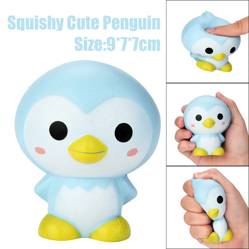 

Cute Penguin Strawberry Football Cactus Cartoon Scented Squishy Charm Slow Rising Squeeze Toy Charm funny gift squishy unicorn