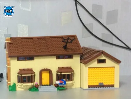 2575 шт. DIY 3D модель Симпсоны дом Building Block Кирпичи совместимы lepins Рождество мальчик
