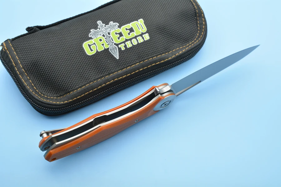 Зеленый шип сделанный Темный складной нож D2 лезвие G10 ручка Открытый тактический меч Выживания Кемпинг Охота EDC инструмент карманные ножи