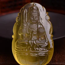 Настоящий натуральный цитрин фудо Кулон Петух мужской патрон родовой Будды