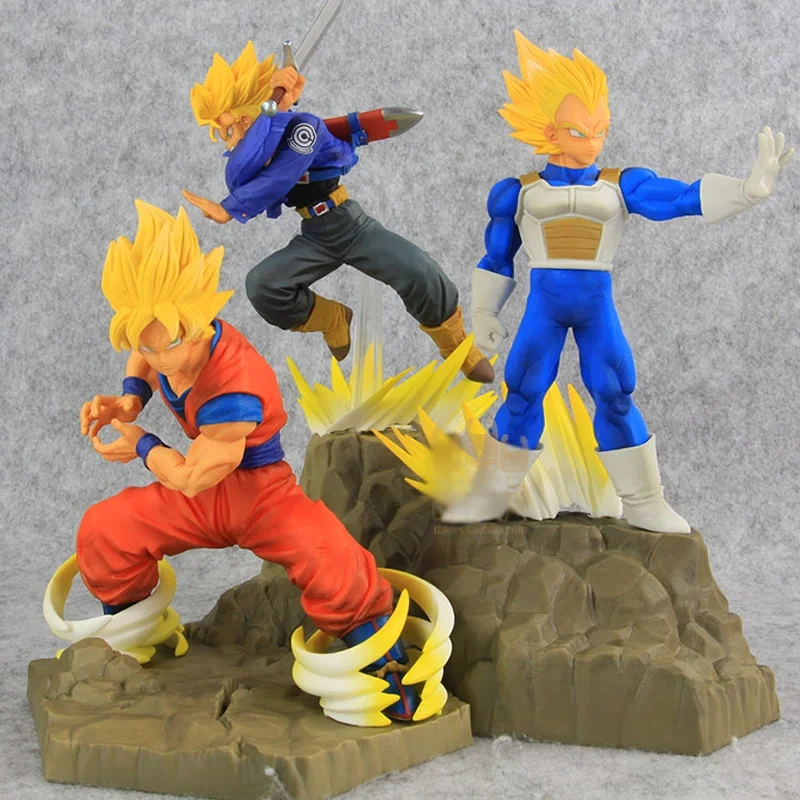 

3 Styles Original Absolute Perfection Figure dragon ball Z Son Gokuu Vegeta Trunks Battle Ver PVC Action figure