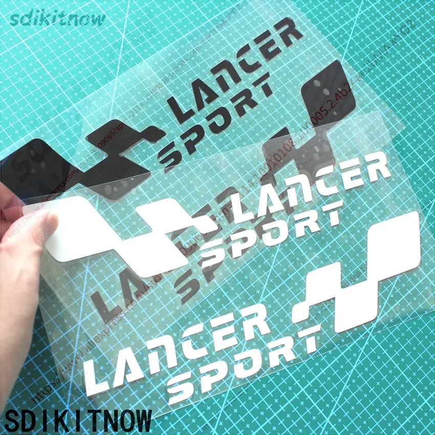 

1 pair Car Body Windows Sports Racing Sticker Decal Styling For mitsubishi lancer 9 10 2008 2009 accessories