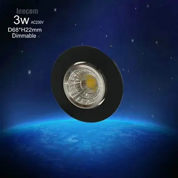 

2017 Led Spotlight Teto dimmable(0-100%) new Style 10pcs/lot 3w cob Down Light 230v Lighting,with High Brightness,free Shipping