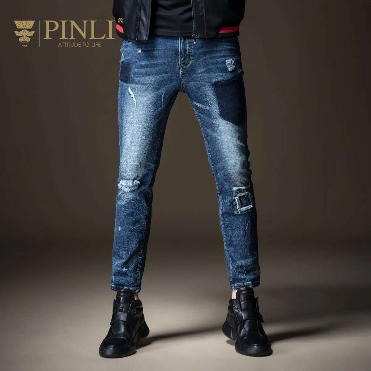 

2019 Full Length Clothes Limited Slim Mid Jeans Men Pinli Pin Li New Style Men's Clothing, Holes, Jeans, Trousers B183316452