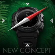 SKMEI Chronographe Hommes Chronomètre Sport Boussole Montres Randonnée Hommes Montre Numérique LED Électronique Silicone Montre Homme Sport Montres