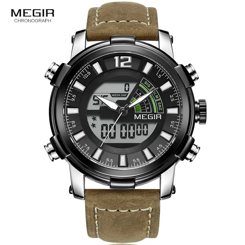 Buy Megir Men's Multiple Time Zone Quartz Watches