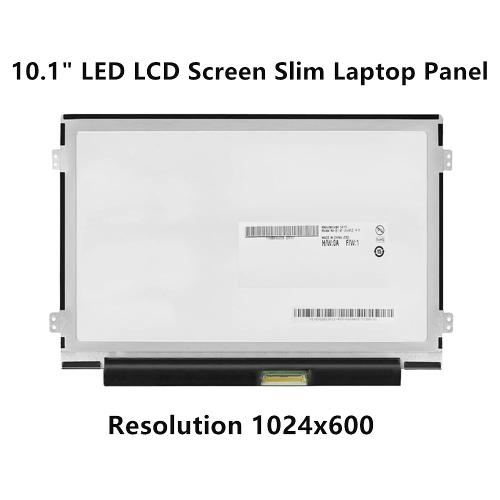 

FTDLCD 10.1" LED LCD Screen Slim Laptop Panel Display B101AW06 V.1 For Acer Aspire ONE D255 D255-1268 1024x600