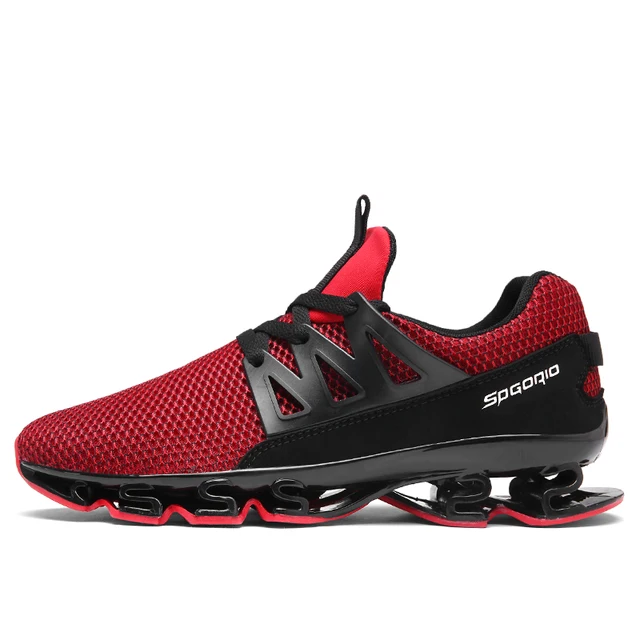 2018 Brand Running Shoes Men Spring Summer Sports Running Trainers Black Red Athletic Shoes Men