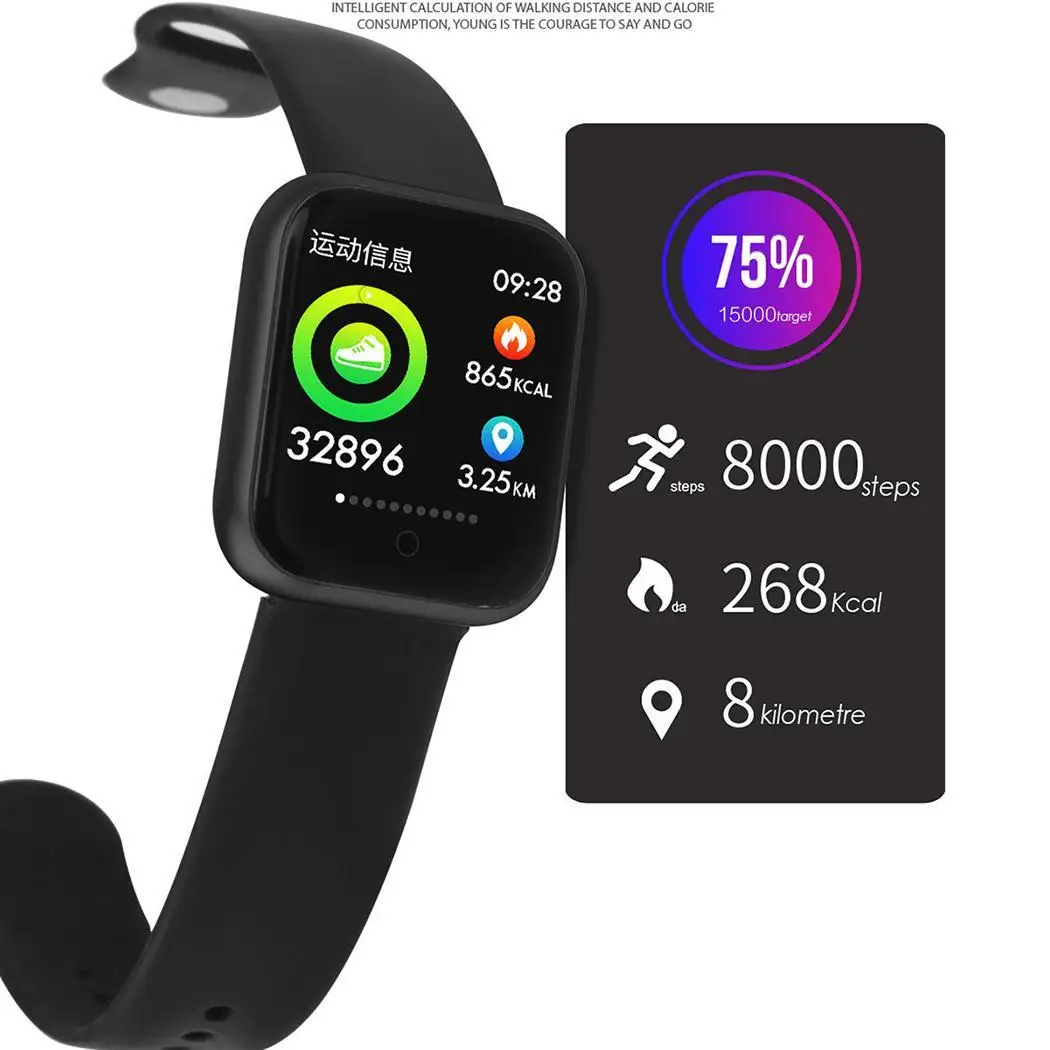 

Bluetooth 4.0 Smart Watch IP68 Waterproof Activity Fitness tracker Heart rate monitor Pedometer Sports Men women smartwatch
