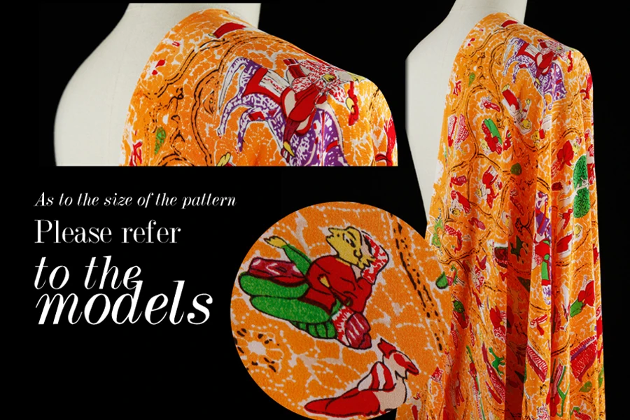 Ткань из натурального шелка тутового шелкопряда 100% шелковая ткань с оранжевым