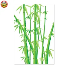 Цифровая живопись зеленый бамбуковый узел высокий Китай античный ручной окраски декоративный фон настенные картины