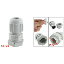 Стиль 3-6,5 мм Кабели PG7 водонепроницаемые пластиковые сальники 10 шт белые