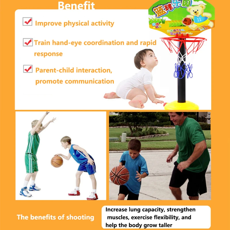 Детские блестящие детские баскетбольные стойки, детские спортивные игрушки, упражнения, портативные пластиковые для детей 3-6 лет