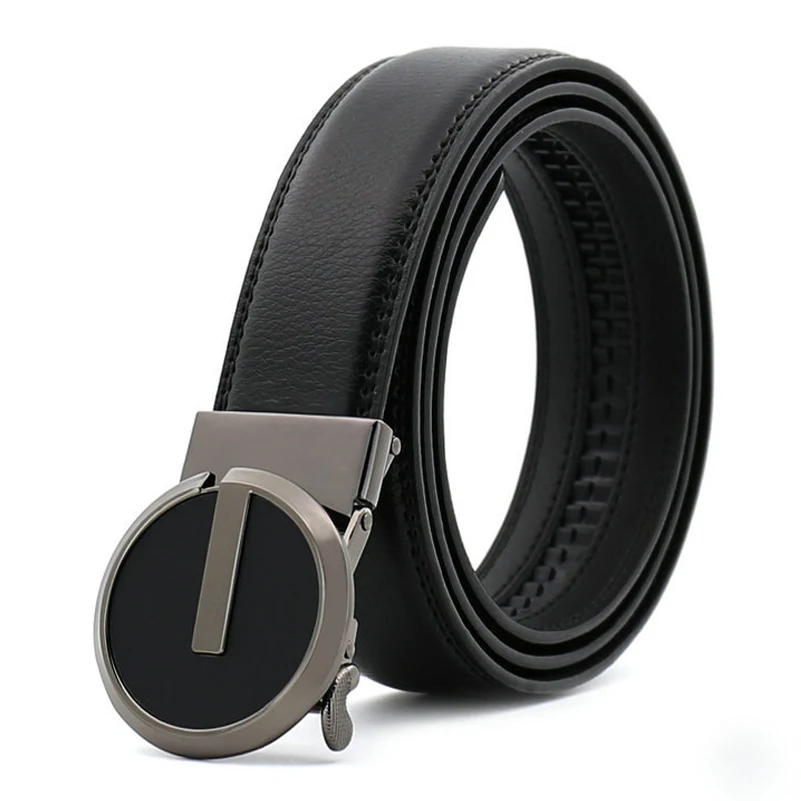 Buy Men's Leather Belts Slide Ratchet Belt for Men