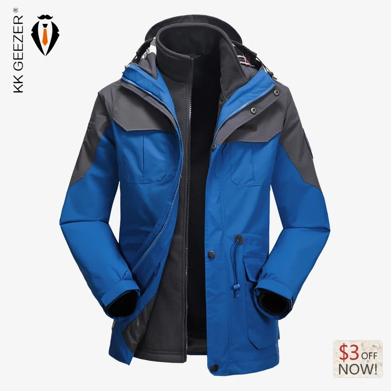 2017 Fashion Winter Thickening Male Warm Waterproof Jacket Coat High