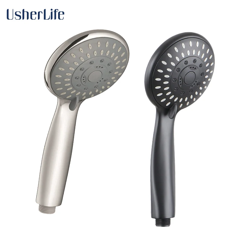 Chrome ABS Bathroom Shower Head Rainfall Massage Handheld Water Saving SPA 5 Function Usherlife |