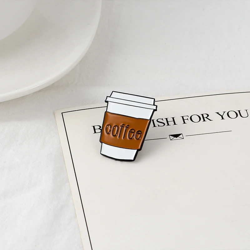 Кофейная чашка Beaut Pin To go &quotCoffee&quot дорожная кружка эмалированные броши значки