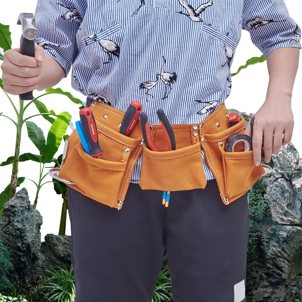 Регулируемый инструмент Wais сумка Детская натуральная кожа инструмент пояс деловые сумки садовые инструменты отвертка для хранения поясная сумка для детей и взрослых