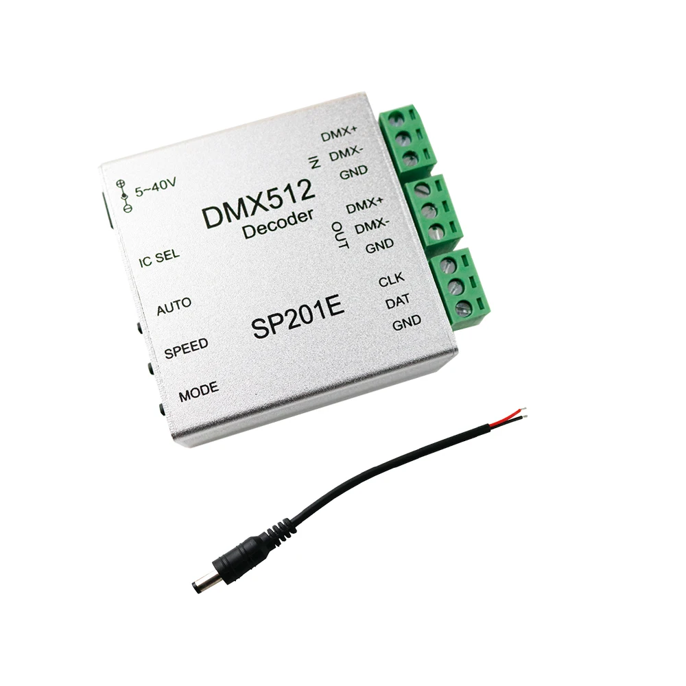 Декодер SP201E DMX512 ws2812B ws2801 WS2811 1903 DMX dmx512 Красный зелёный синий светодиодный