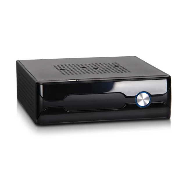 Новинка DIY горизонтальный мини itx HTPC Чехол черный стальной домашний кинотеатр ПК