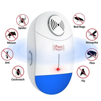 

6 Pack Ultrasonic Pest Repeller Plug In-Pest Repeller Indoor Strongest Electronic Pest Control Repellent For Mice Mosquitoes