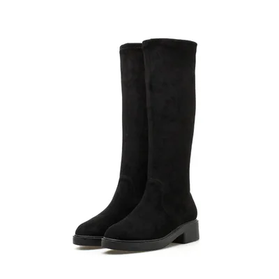 

Women's winter shoes 2018 new wild high tube female boots plus velvet stretch boots casual comfortable snow boots