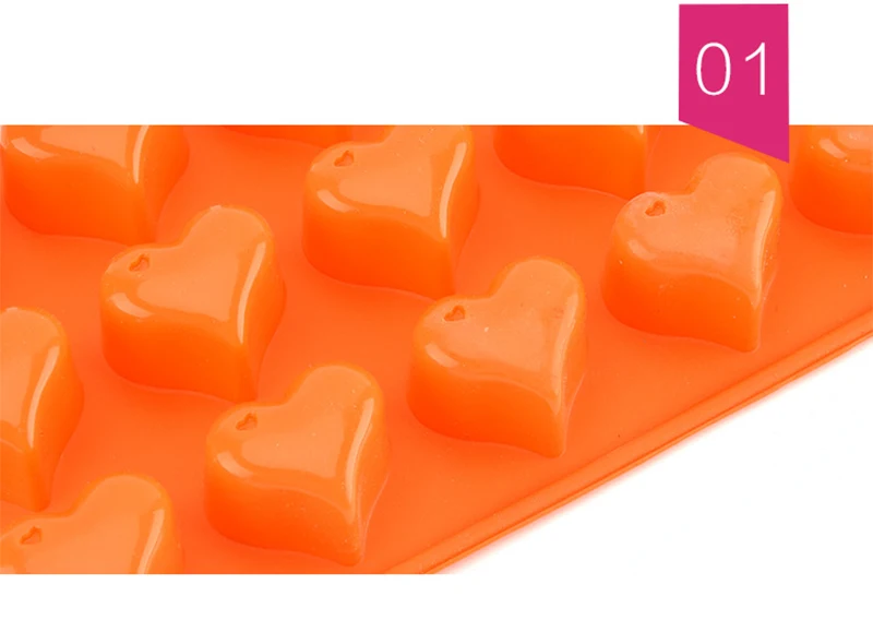  Cake Tools 15 Heart Shaped Food Grade Silicone Cake Mold Reusable Pudding Mousse Tiramisu Soap Mould Baking Tools (3)