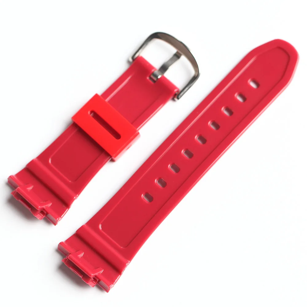 Силиконовые 14 мм ремешок для часов для CAISO BABY-G BA-111, BA-110, BA-120, BA-112 шок Для женщин браслет пояса пряжкой - Цвет ремешка: Красный