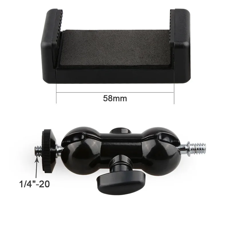 CAMVATE 360 Swivel Ball Head 14 Screw Mount For Camera Tripod Smartphone Stand Holder Cell Phone Mini Ballhead C1453  (3)
