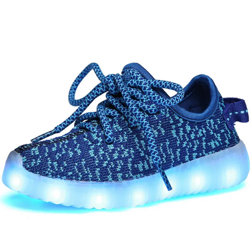 여름 폭발 모델 다채로운 형광등 LED 램프 신발 Usb 코코넛 BanXie 방출 캐주얼 스포츠 어린이 신발