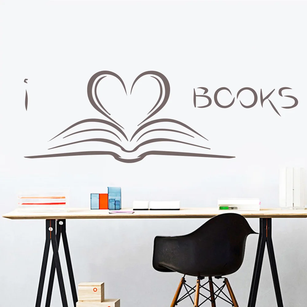 Us 2 78 5 Off Nordic Books Wall Sticker Study Art Wallpaper Bedroom Decor For Children S Room Kids Room Library Decoration Mural In Wall Stickers