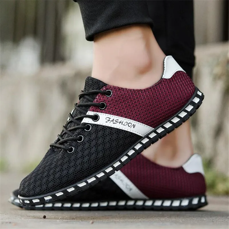 Automne Mens Blue light Hommes Pour Hombre Causal Mode Hiver Zapatos black Gray Gray 2018 Léger Chaussures Vulcanisé Sneakers dark Confortable 354ARLcqj