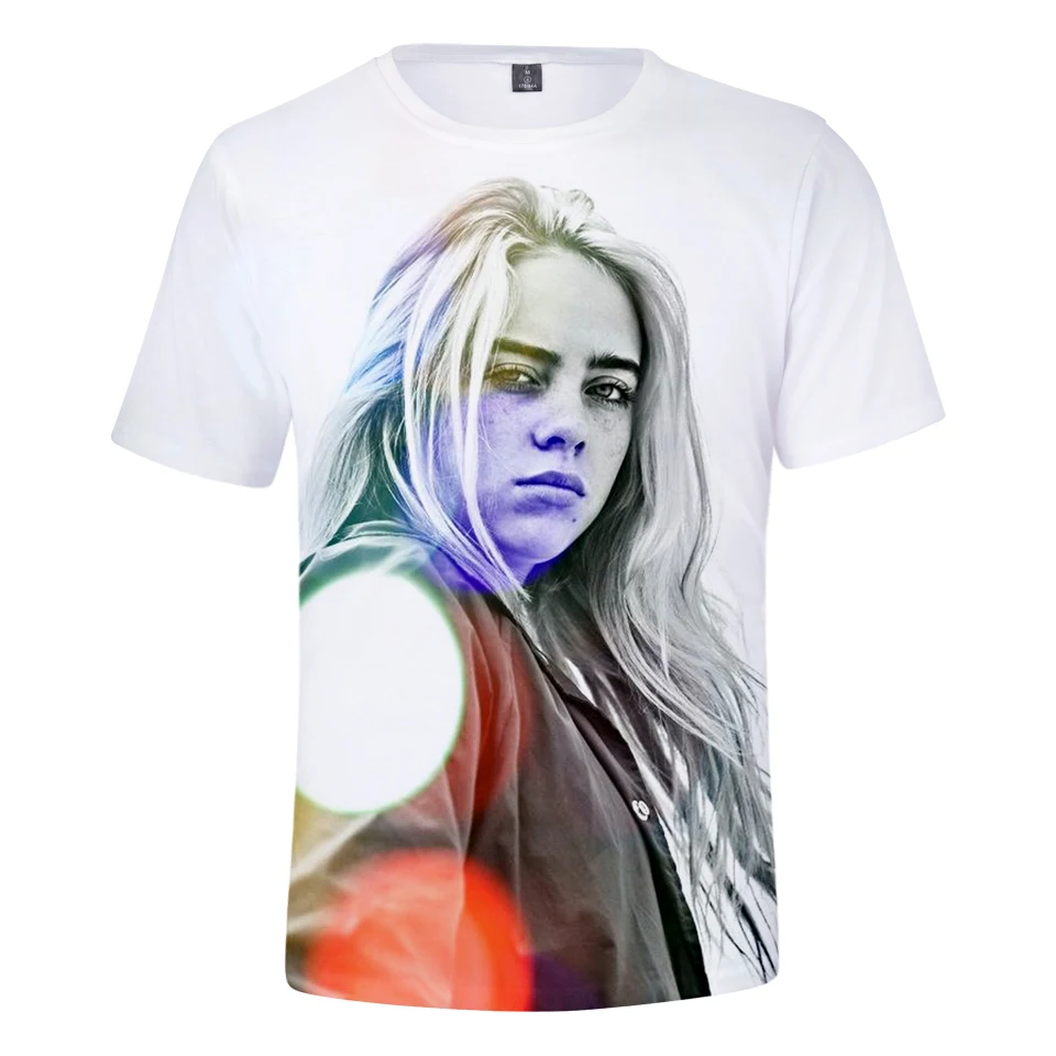 Billie Eilish, модные хип-хоп 3d футболки, принт, летняя футболка, короткий рукав, для мужчин и женщин, 3D футболки, футболка, толстовки, одежда