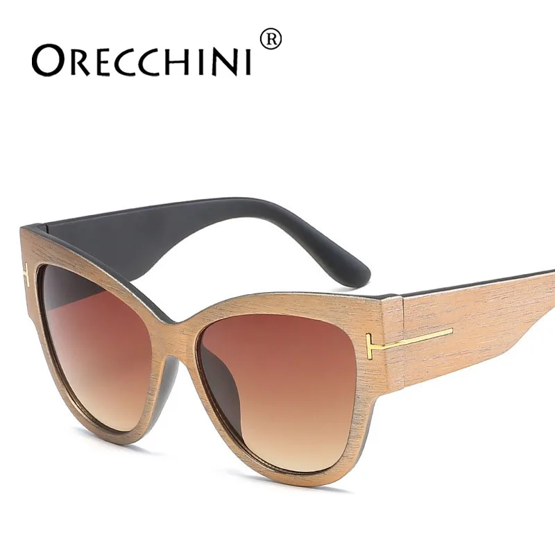 

ORECCHINI 2019 Hot Women Wood graine Sunglasses Square Leopard Men Sunglasses Clear Classic gafas de sol mujer UV400 XFT7710