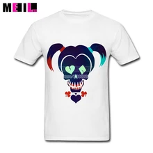 Plus Size Suicide Squad Harley Quinn Unique Boy T-shirts White Short Sleeve Custom Have A Shirt Made