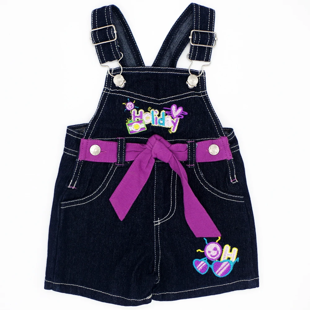 Beautiful Style 4 Size Baby Girls Bib Pants Summer Children Sling Infant Jeans Kids Fashion