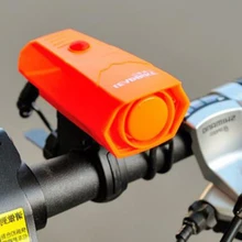 Обновленная версия велосипедные сигналы 6 звуков Электронный велосипед звонок на руль рог велосипед воздушный сигнал с светодиодный свет