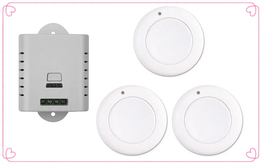ФОТО New AC85V 110V 120V 220V 250V 1CH Wireless Remote Control Switch System Receiver & 3*White wall Panel Sticky Remote