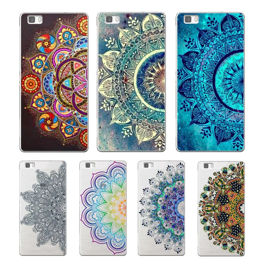 

Colorful mandala soft TPU cover for huawei P8 P9 Lite NOVA MATE 8 9 honor 8 case for huawei p8 lite 2017 phone capa